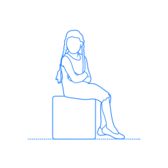 Furniture Poufs Cube Outline Svg File, Free Vectors File